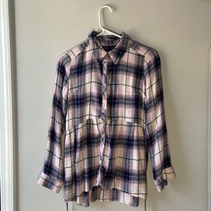 Light pink plaid button down children’s top